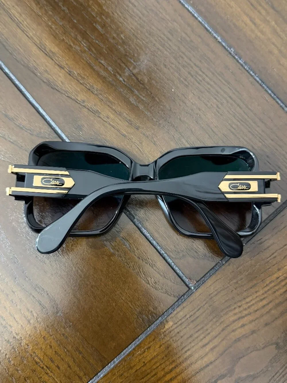 NEW Cazal Sunglasses 623/3 Black Gold Grey Gradient Lenses